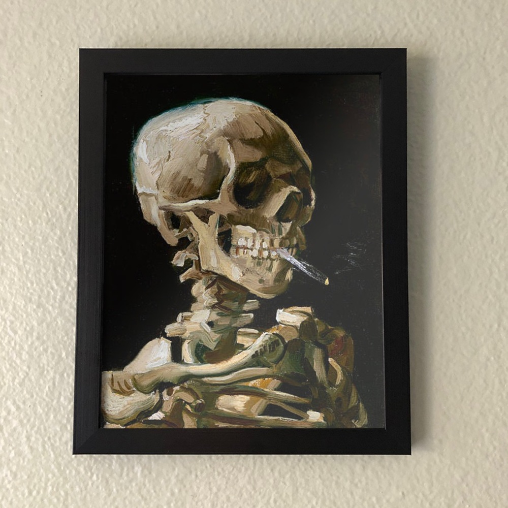 Skeleton Van Gogh Wall Art